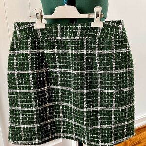 Chic Green Checkered Mini Skirt